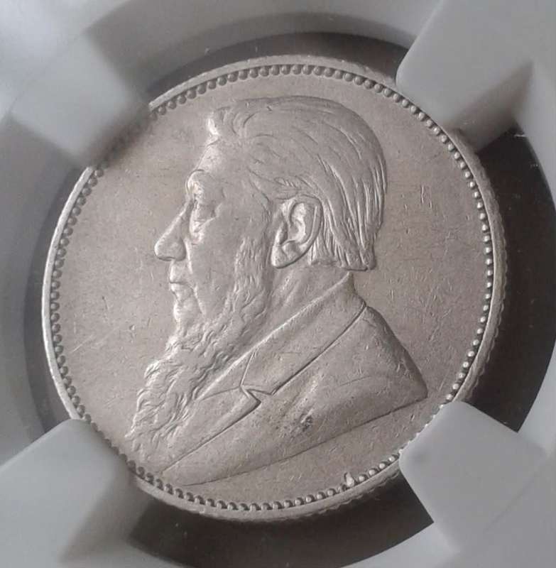1896 ZAR Kruger silver shilling NGC VF35