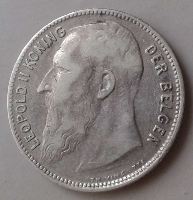 Nice 1909 Belgium silver 1 Frank