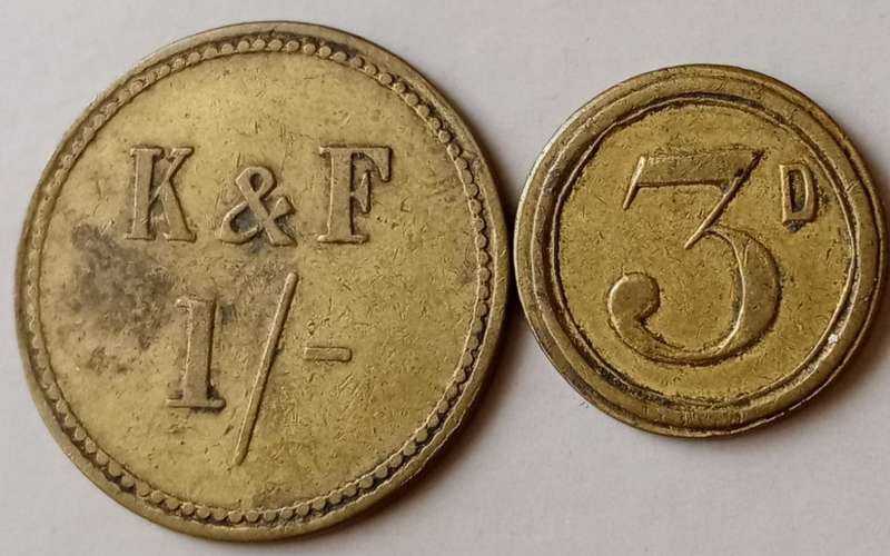 Natal (Dannhauser): Kleinman & Finschen shilling and threepence token set