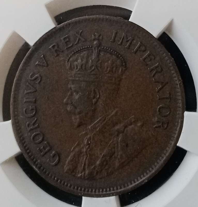 1929 Union 1/2 penny SANGS AU55 BN