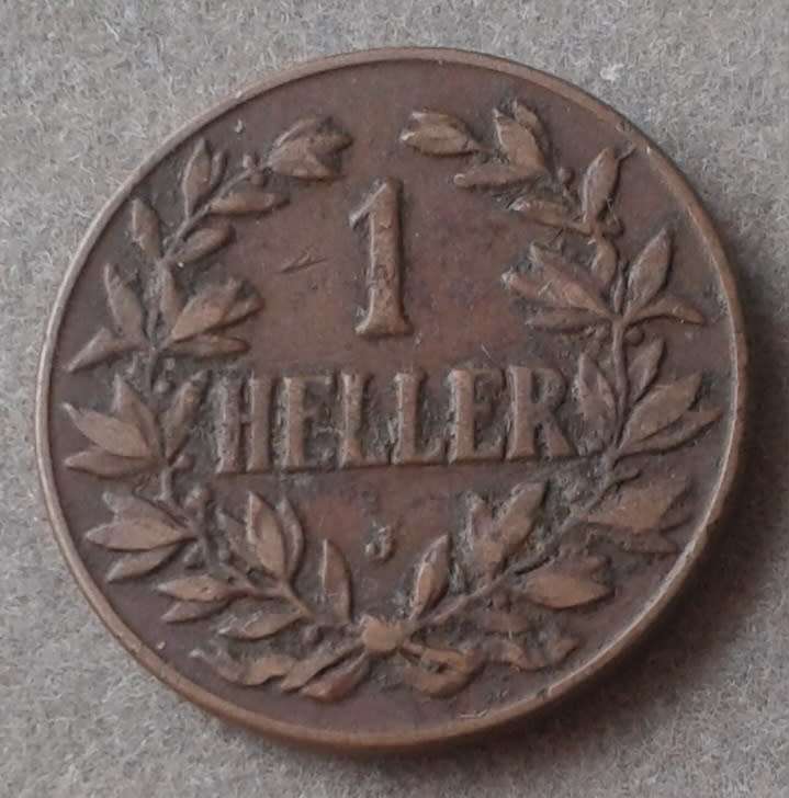 1907 German East Africa 1 Heller