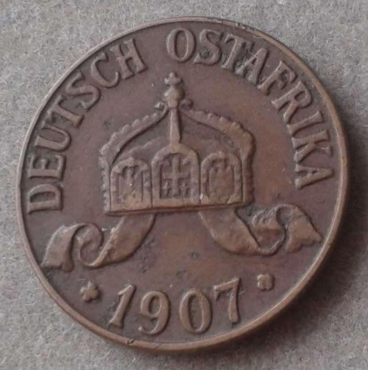 1907 German East Africa 1 Heller