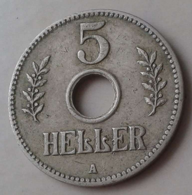 1913 A German East Africa 5 Heller