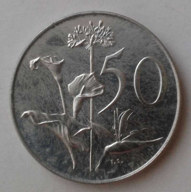 1968 Afrikaans proof nickel 50c (Pres.Swart)