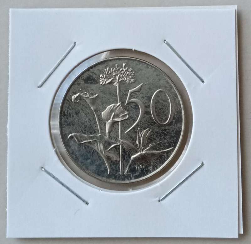 1968 Afrikaans proof nickel 50c (Pres.Swart)