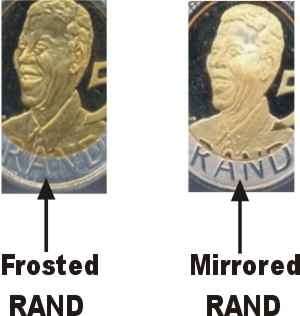 2008 Mandela 90th bday proof `Mirrored Rand` R5 ANACS PR68 DCAM