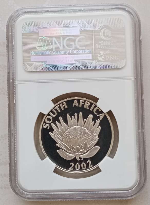 2002 JHB World Summit proof silver R1 NGC PF69 Ultra Cameo (High grade)
