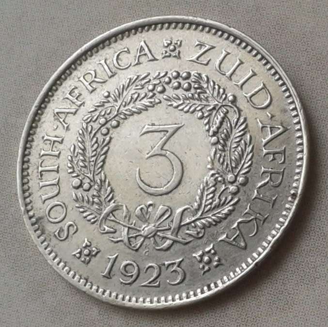 High grade 1923 union silver tickey in XF+