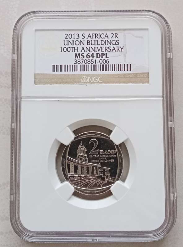 2013 Union Buildings 100th anniversary R2 NGC MS64 DPL.