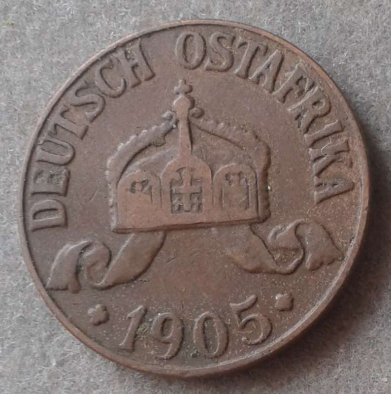 1905 German East Africa 1 Heller