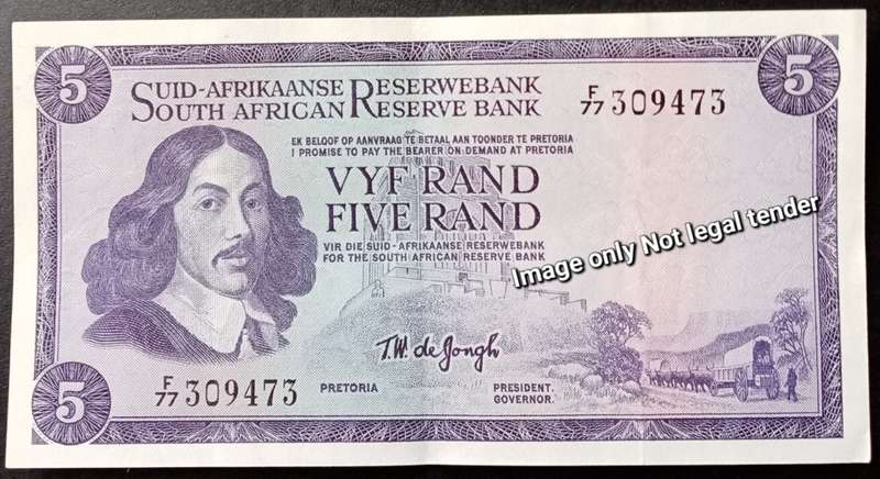 1967 T.W de Jongh R5 note in XF+