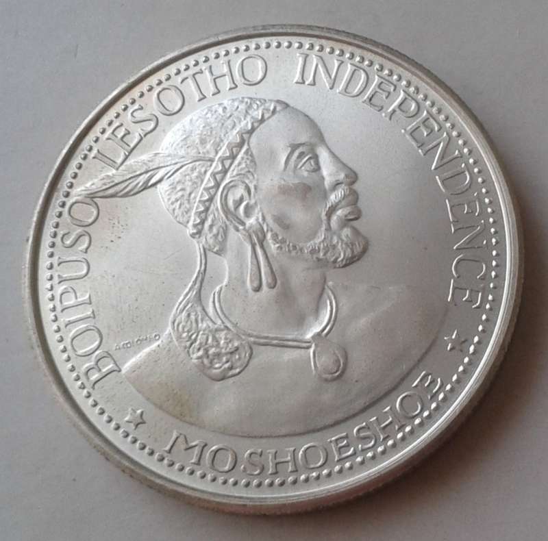 1966 Lesotho brilliant uncirculated silver 50 Licente in S.A Mint box (low mintage)