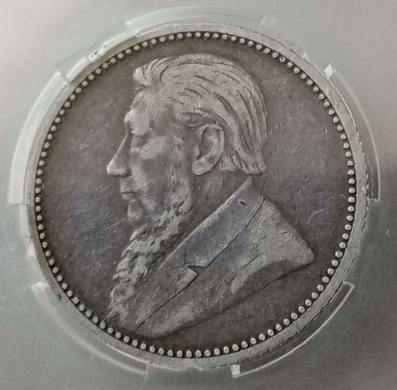 Nice 1896 ZAR Kruger silver sixpence SANGS XF40.