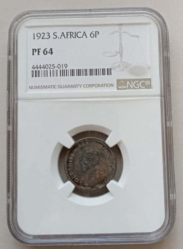Scarcer 1923 union proof silver sixpence NGC PF64 (Mintage 1402)