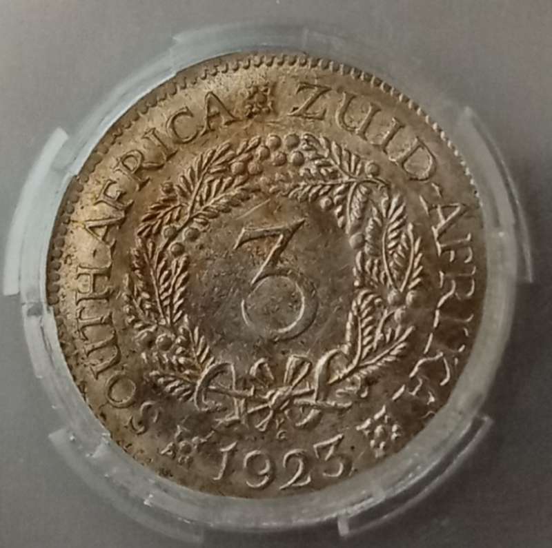 1923 Union silver tickey SANGS AU53 (Higher grade)