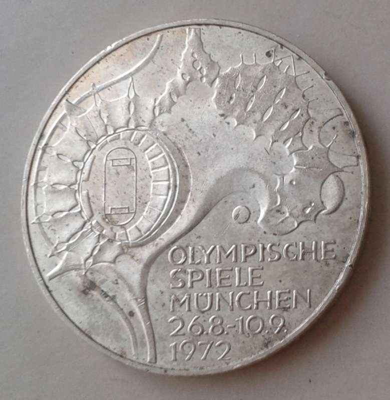 1972 German uncirculated silver 10 Mark (Olympic Games)