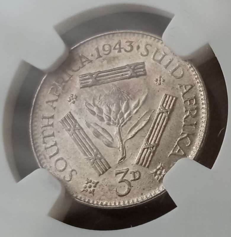 Nice 1943 union silver tickey NGC graded MS62 (Mint State)