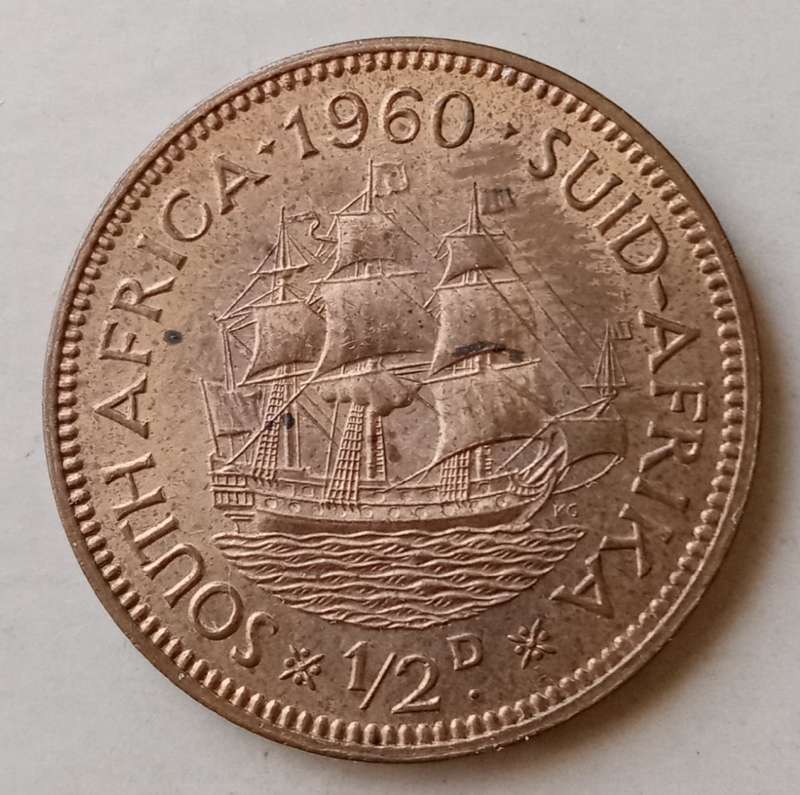 1960 Union uncirculated 1/2 Penny