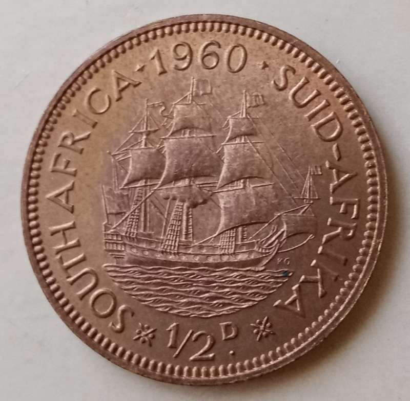 1960 Union uncirculated 1/2 Penny