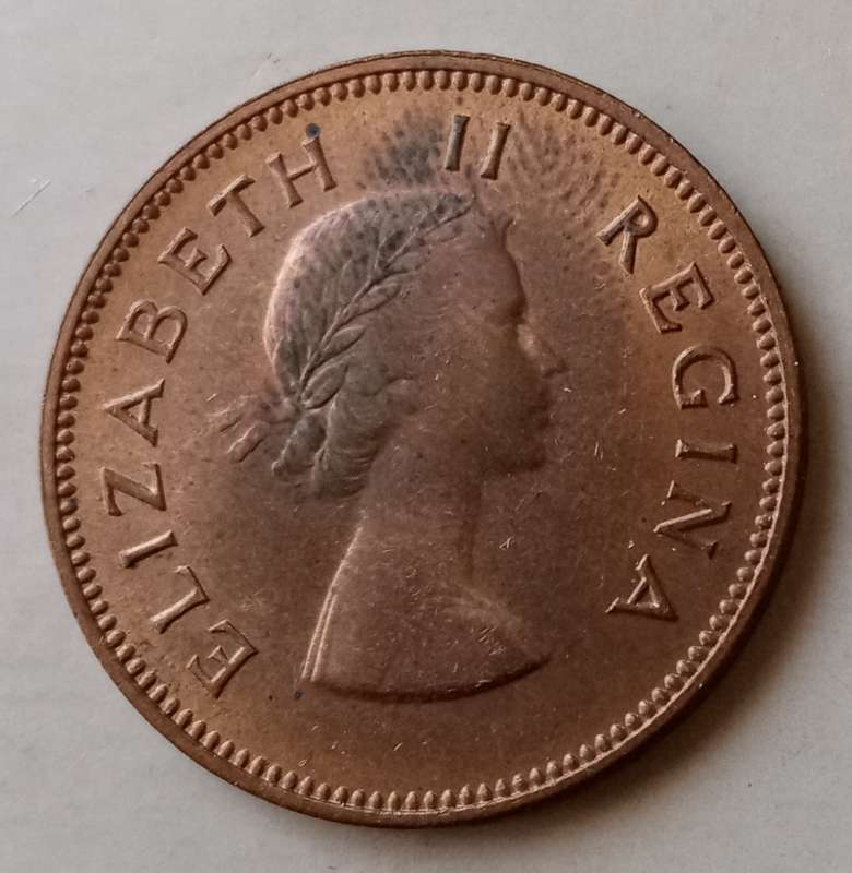 1960 Union uncirculated 1/2 Penny.