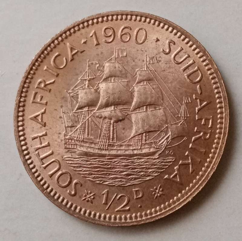 Nice 1960 Union uncirculated 1/2 Penny.