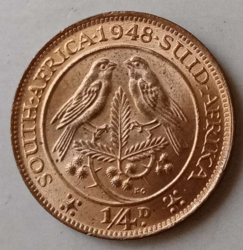 1948 Union 1/4 Penny in brilliant uncirculated condition.