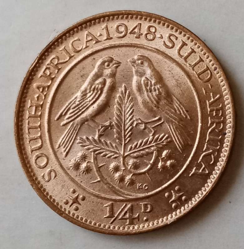 1948 Union 1/4 Penny in brilliant uncirculated condition.
