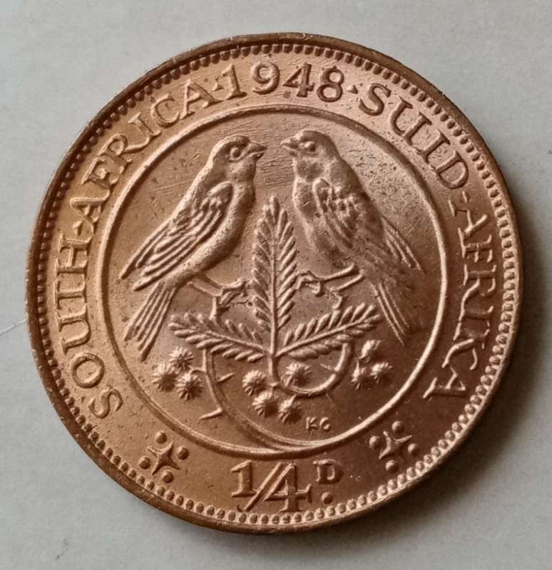 1948 Union 1/4 Penny in lustrous brilliant uncirculated.