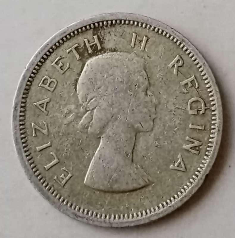 1957 Union silver sixpence..