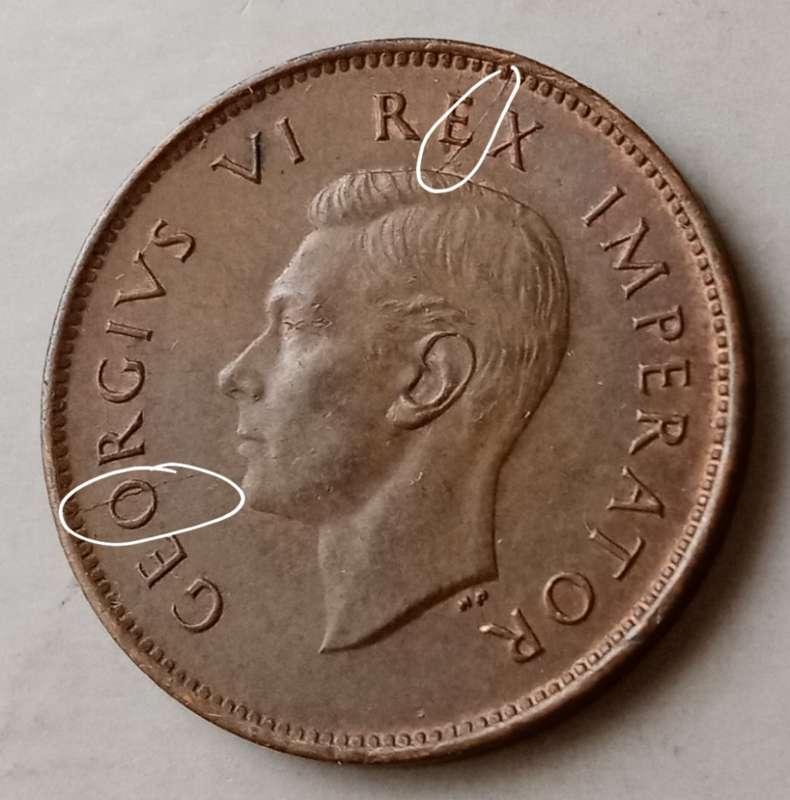 Nice 1943 Union 1/4 Penny with obverse die cracks