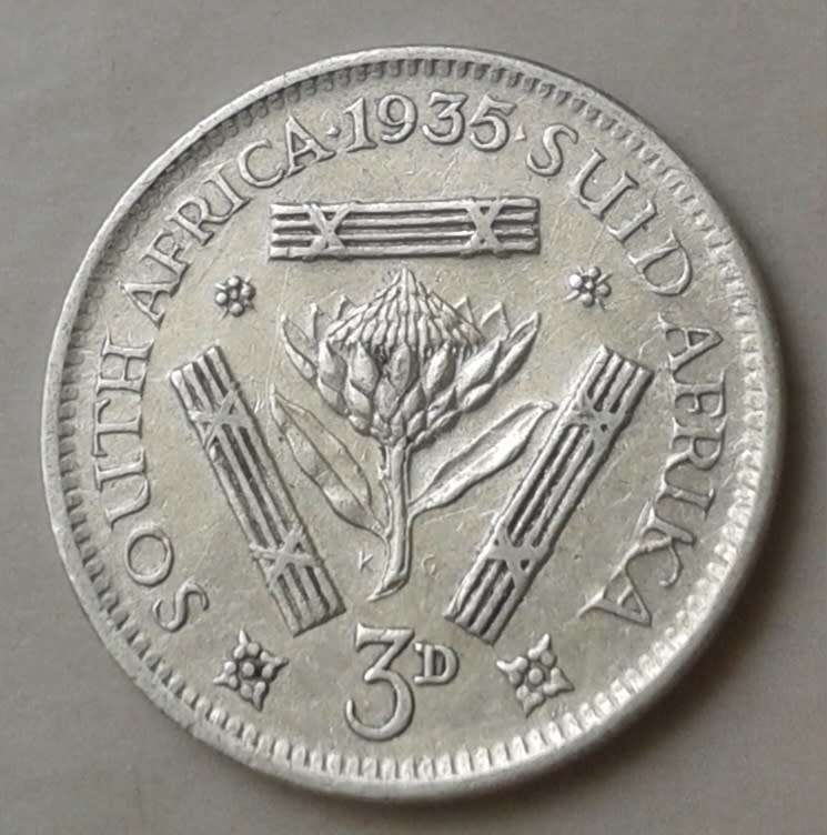 1935 Union silver tickey in VF