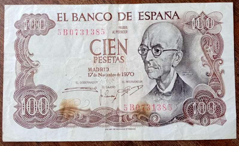 1970 Spain 100 Pesetas