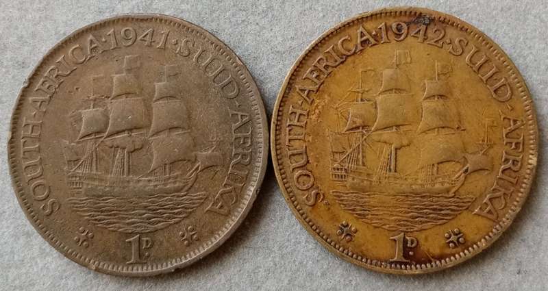 1941 and 1942 Union penny set