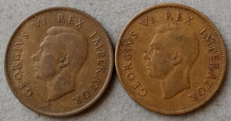 1941 and 1942 Union penny set