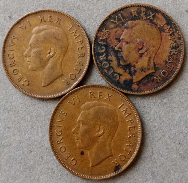 1943-1945 Union penny set