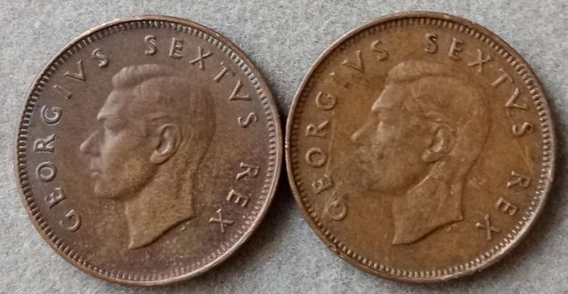 1951 and 1952 Union 1/4 penny set