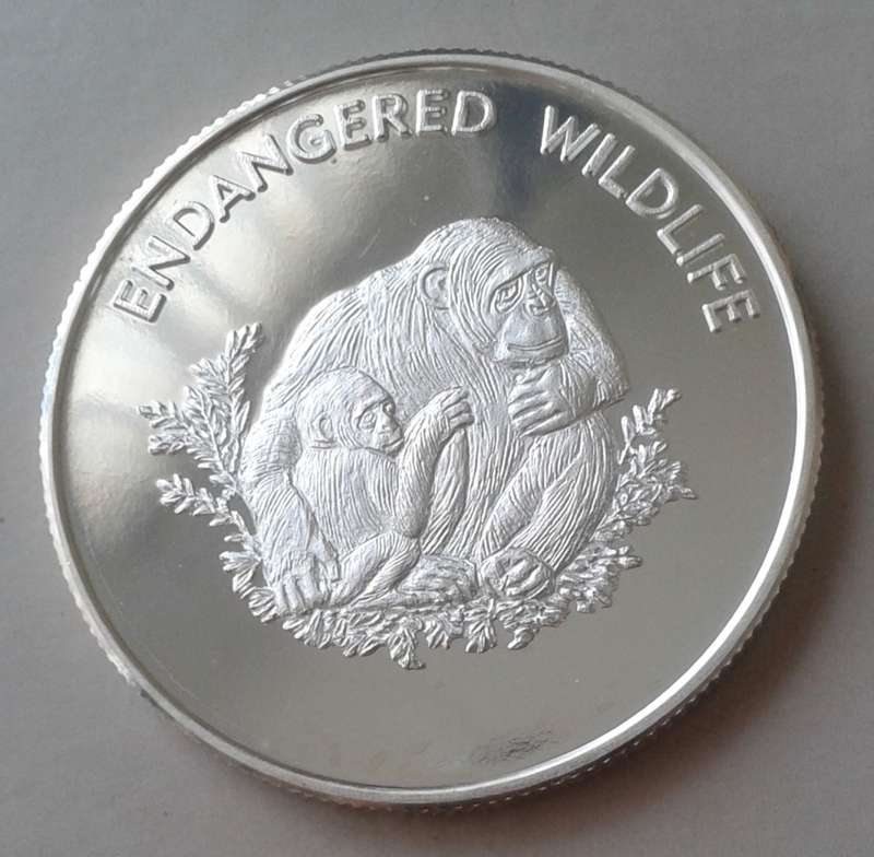 Scarce 2005 Malawi Endangered Wildlife proof 10 Kwacha (Pygmy Chimp)