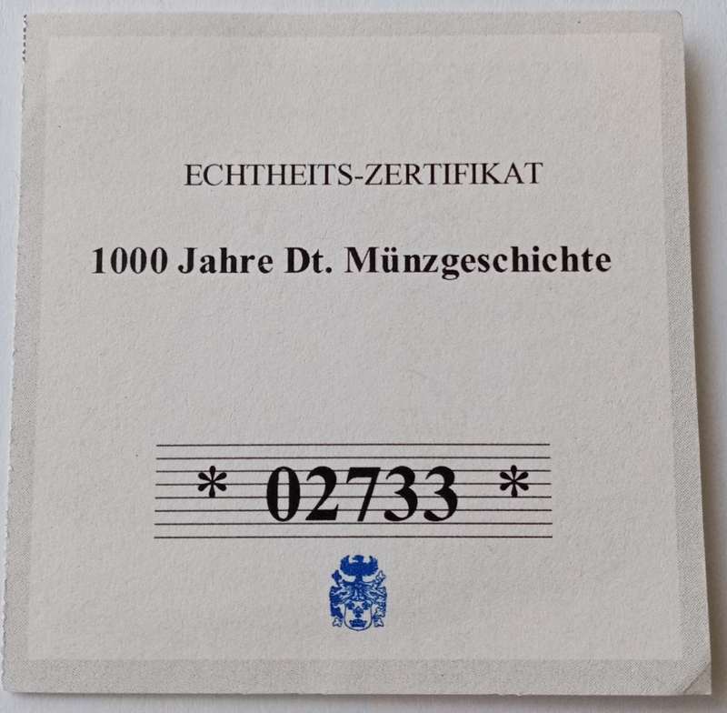 Large 70mm encapsulated German silver/gold plated proof medal incl.certificate (Beautiful)