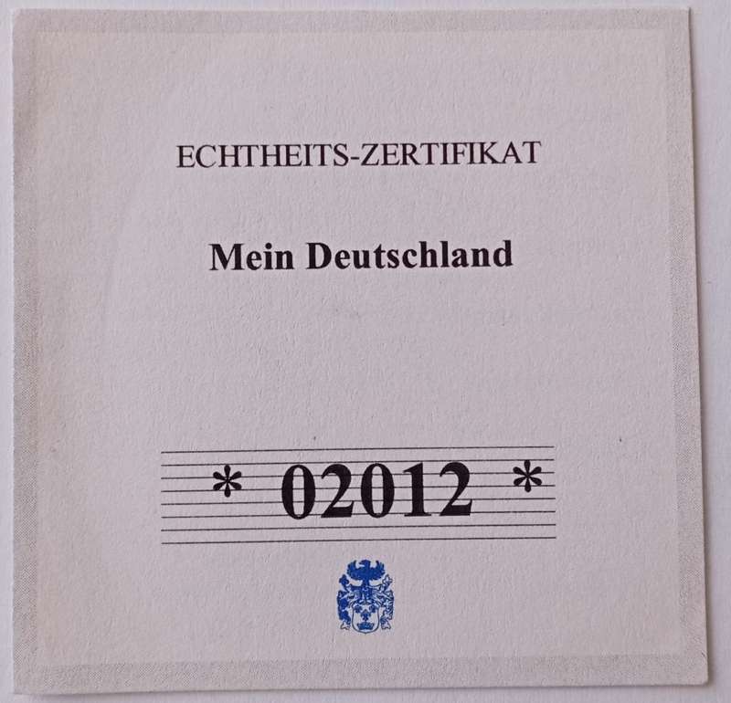 Large 70mm encapsulated German silver/gold plated proof medal incl.certificate (Bavaria)