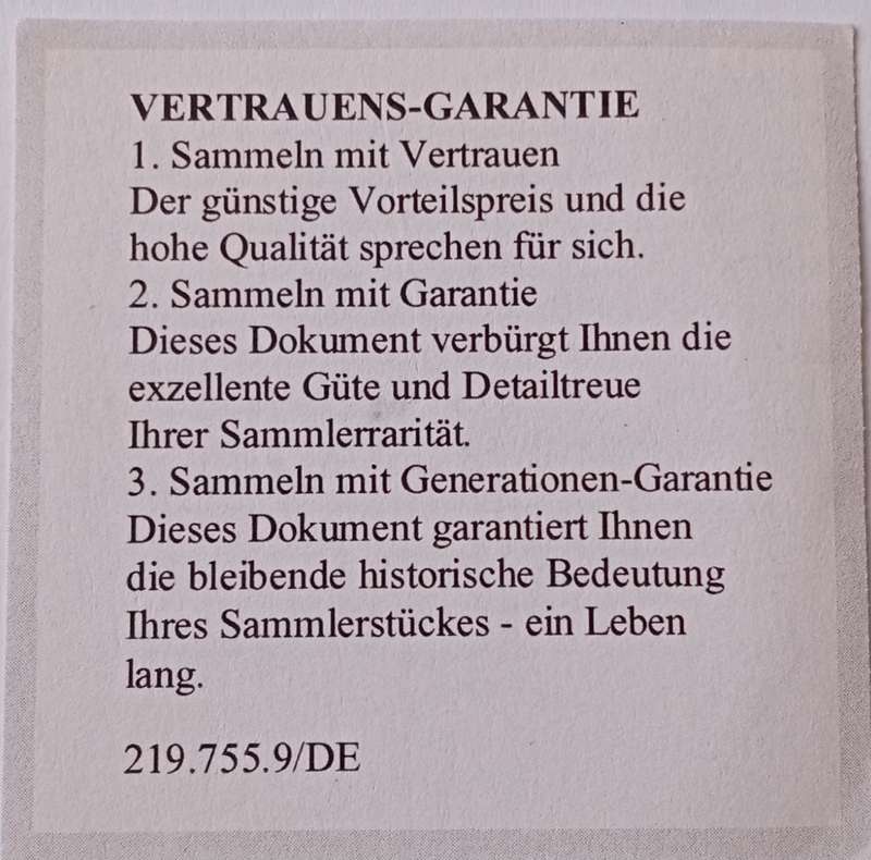 Large 70mm encapsulated German silver/gold plated proof medal incl.certificate (Bavaria)