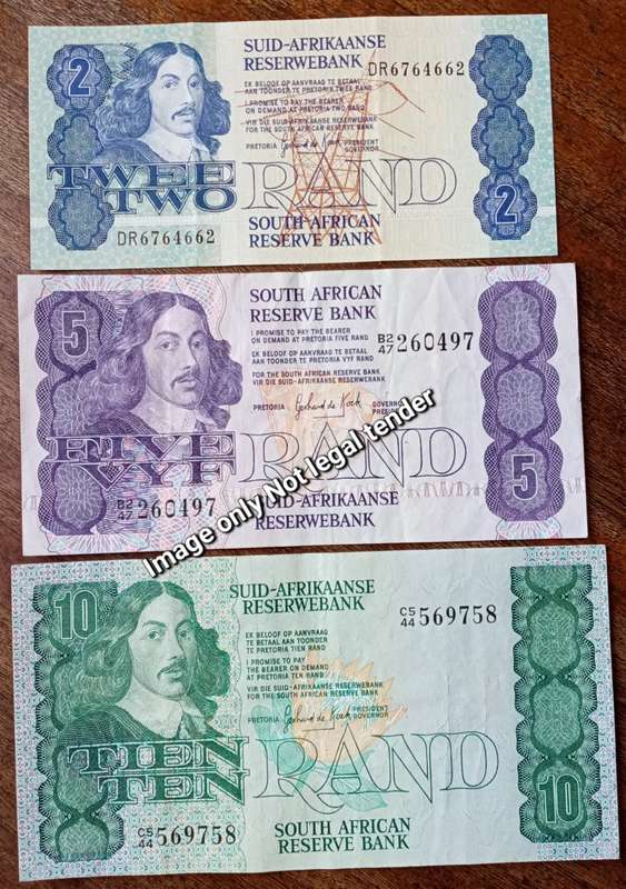 1980s R2/R5 and R10 note set