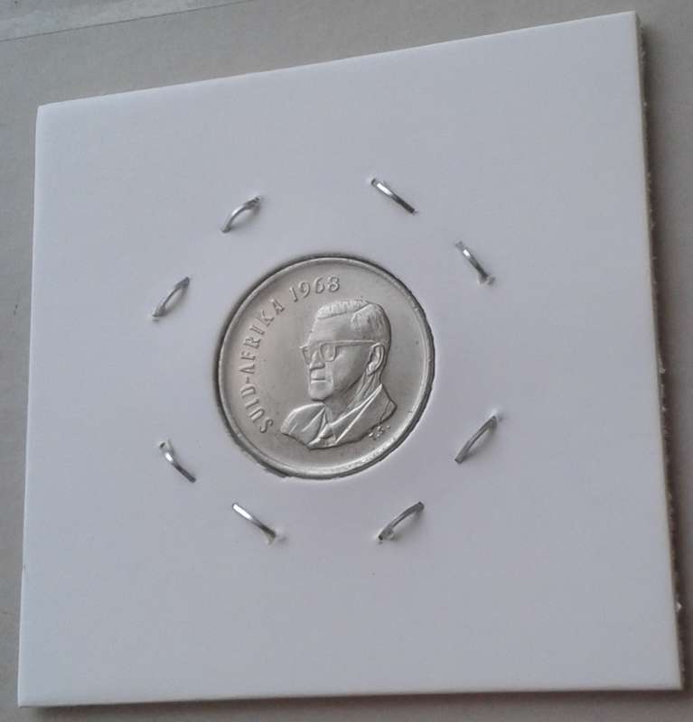 1968 Afrikaans uncirculated nickel 5c (Pres.Swart)