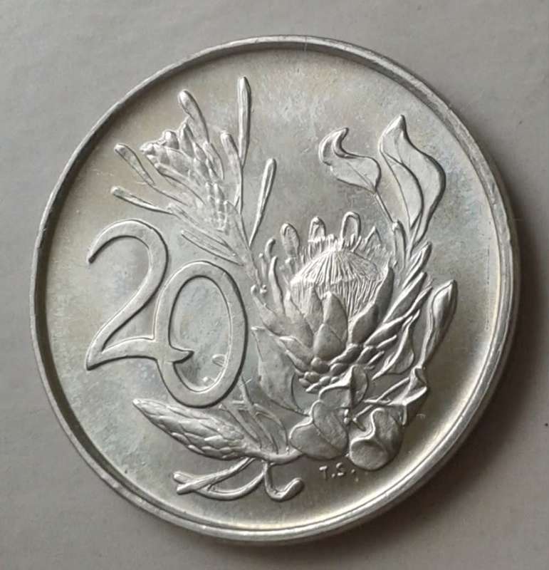 1976 Uncirculated nickel 20c (Pres.Fouche)