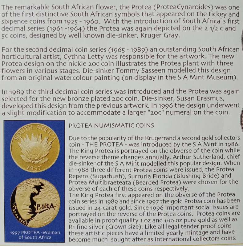 1998 Uncirculated Mint pack set (Protea)