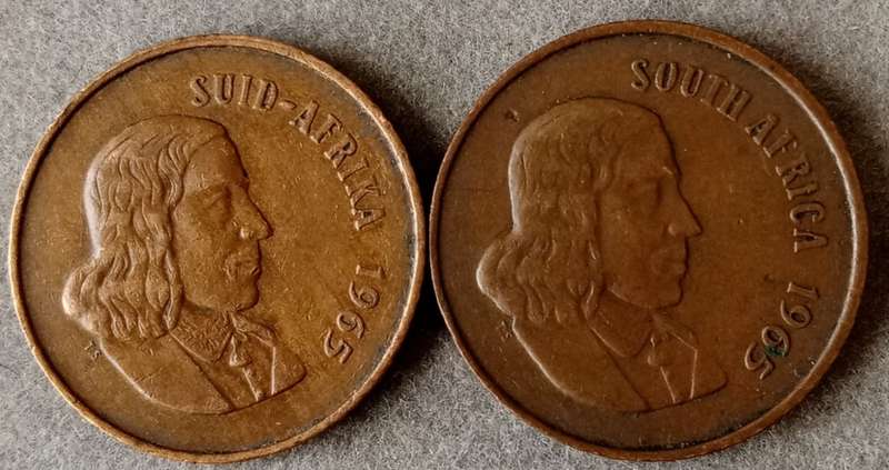 1965 Afrikaans/English 2c set