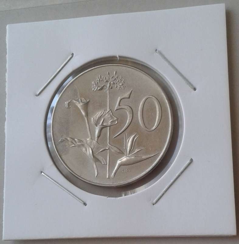 1965 Afrikaans 50c in proof.