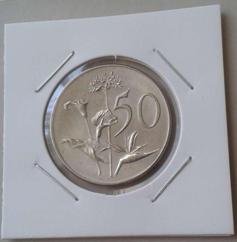 Nice 1965 Afrikaans 50c in proof.