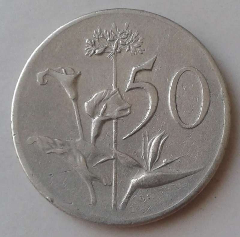 Scarce 1965 Afrikaans 50c circulation strike.