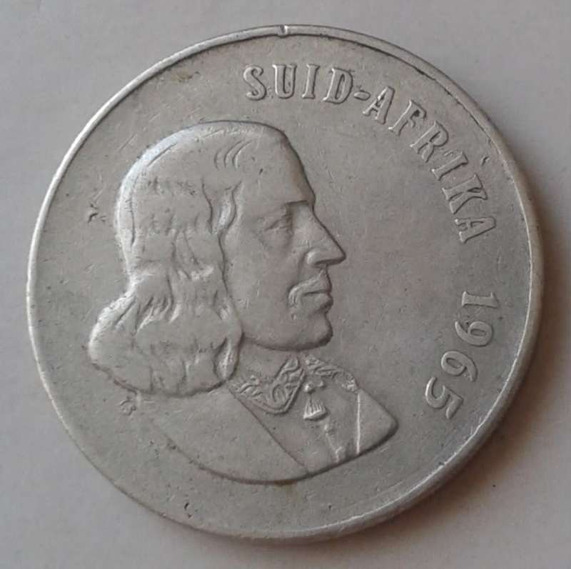Scarce 1965 Afrikaans 50c circulation strike.