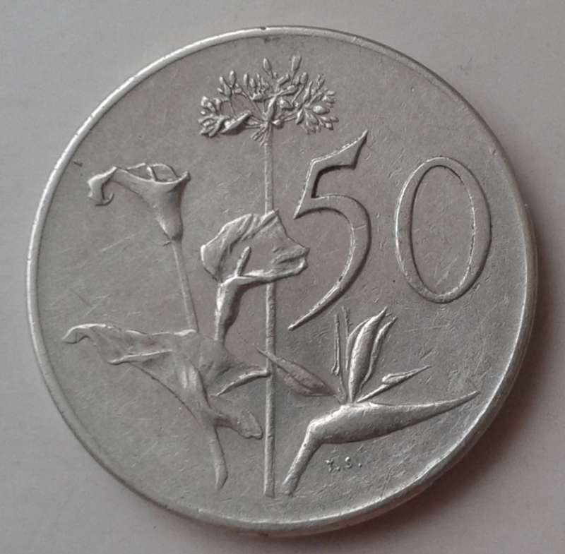 Scarce 1965 Afrikaans 50c circulation strike.